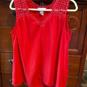 Meets Lane Red sleeveless blouse. Size 1x